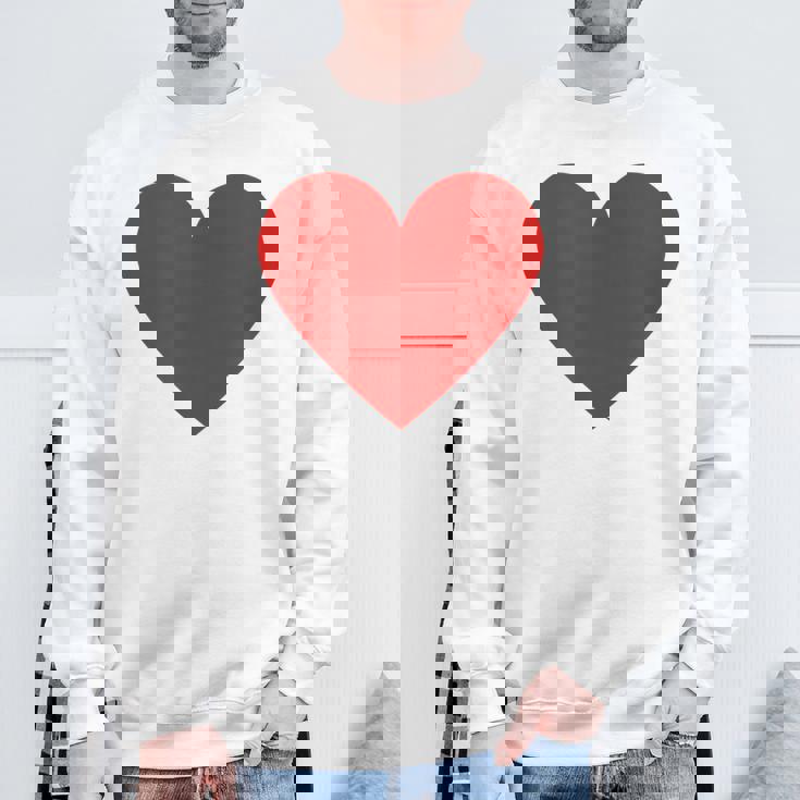 かわいい赤ミニマリスト ハート スウェットシャツ 高齢者への贈り物