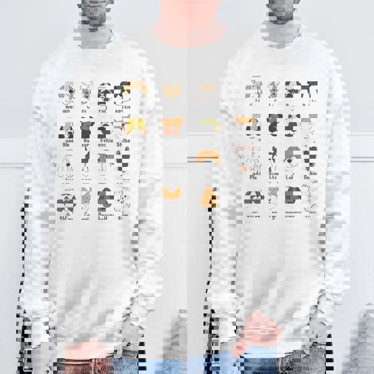 かわいい面白い犬種 スウェットシャツ 高齢者への贈り物