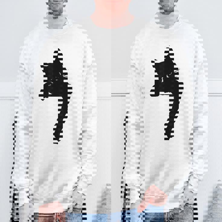 かわいい黒猫tシャツ ユニセックス スウェットシャツ 高齢者への贈り物