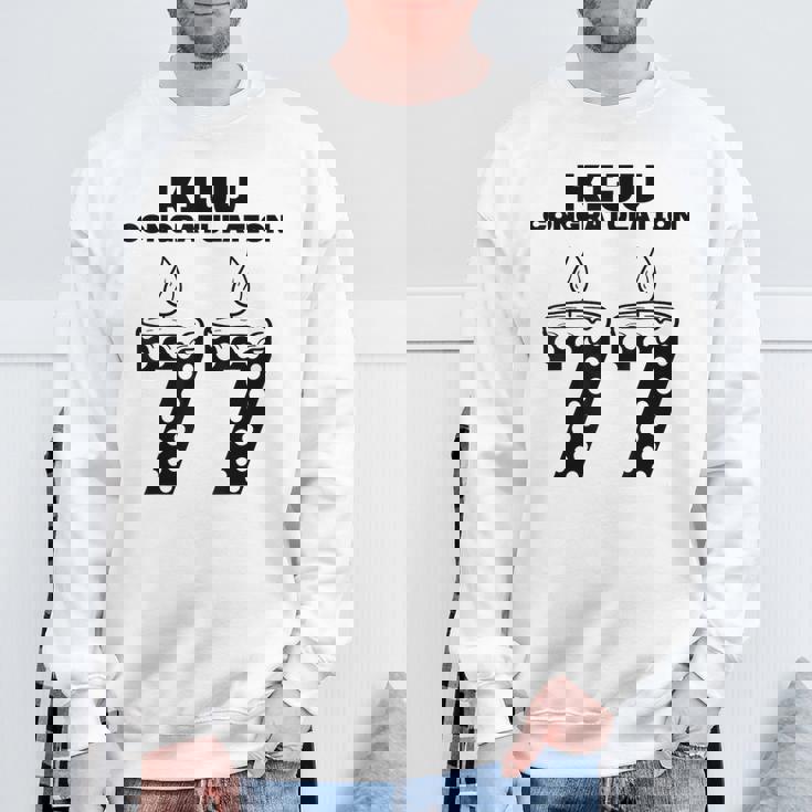 この身体７７年目 まだまだ行くぜ ７７歳 喜寿祝い 長寿祝い おもしろ 喜寿 スウェットシャツ 高齢者への贈り物