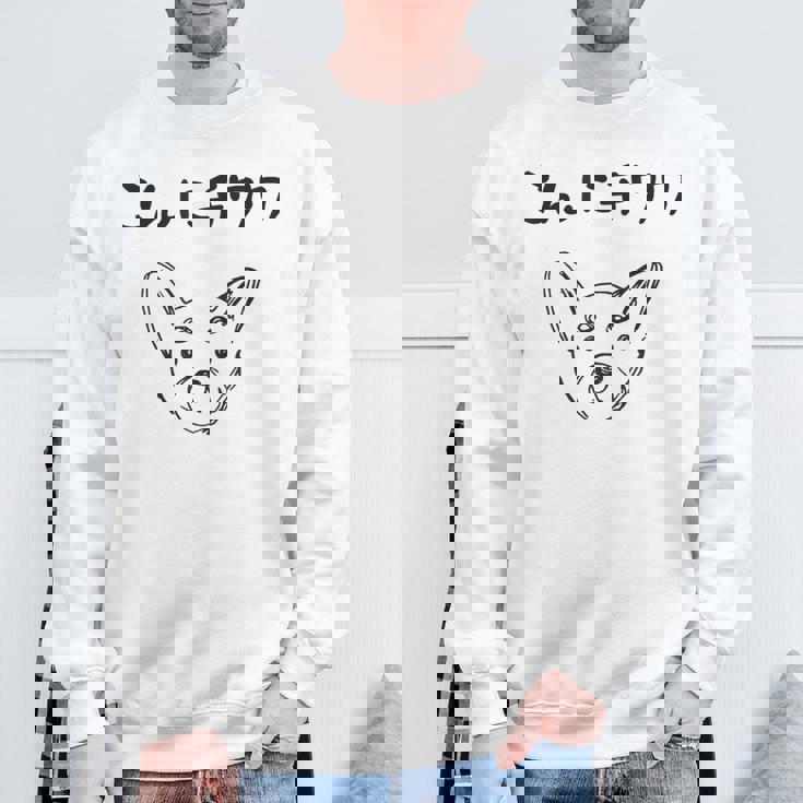 こんにチワワ 犬好き おもしろ ダジャレ 犬の飼い主 チワワ好き チワワの飼い主 おやじギャグ 愛犬家 チワワ スウェットシャツ 高齢者への贈り物