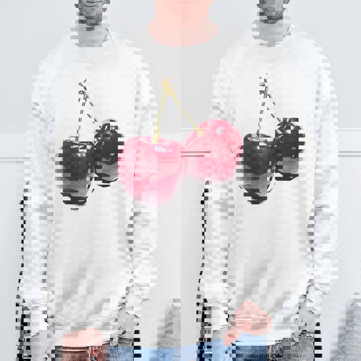 さくらんぼ フルーツ モチーフ イラスト さくらんぼ スウェットシャツ 高齢者への贈り物