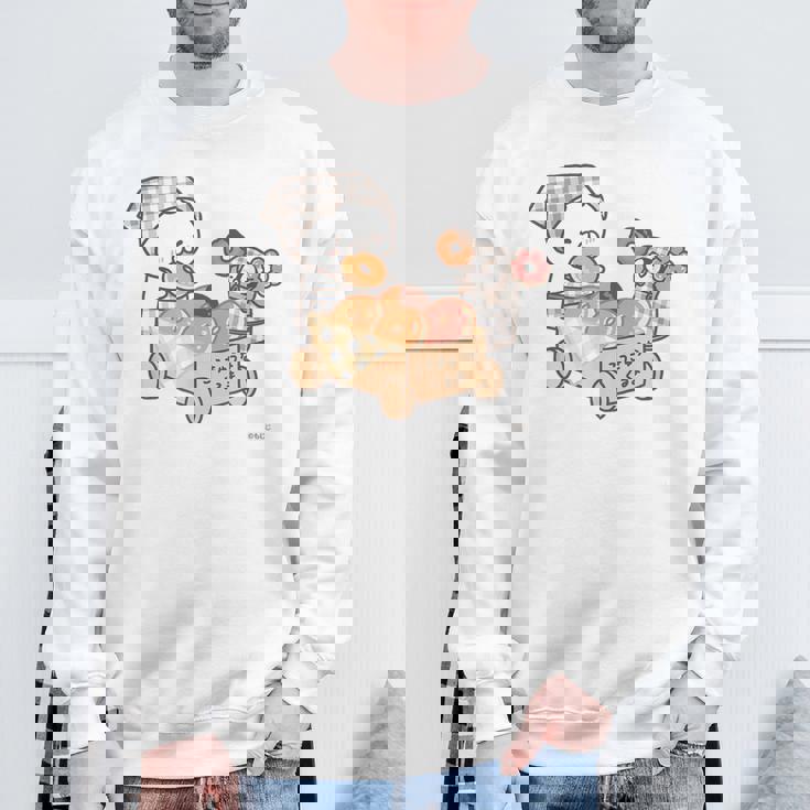 ねこぺん日和 ドーナツたくさん スウェットシャツ 高齢者への贈り物