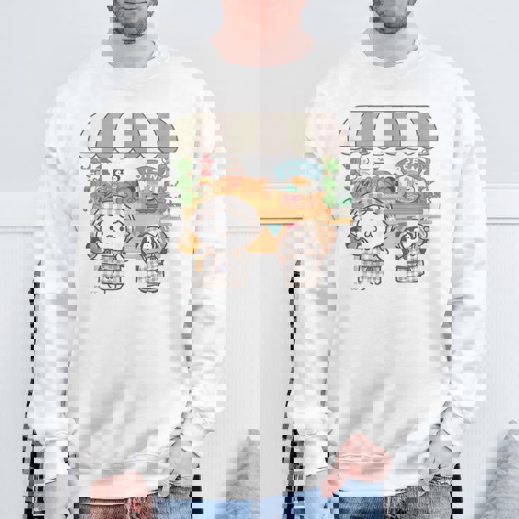 ねこぺん日和 ドーナツワゴン スウェットシャツ 高齢者への贈り物