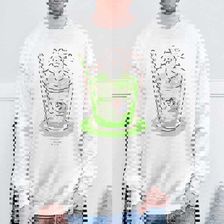 ねこぺん日和 メロンソーダ スウェットシャツ 高齢者への贈り物