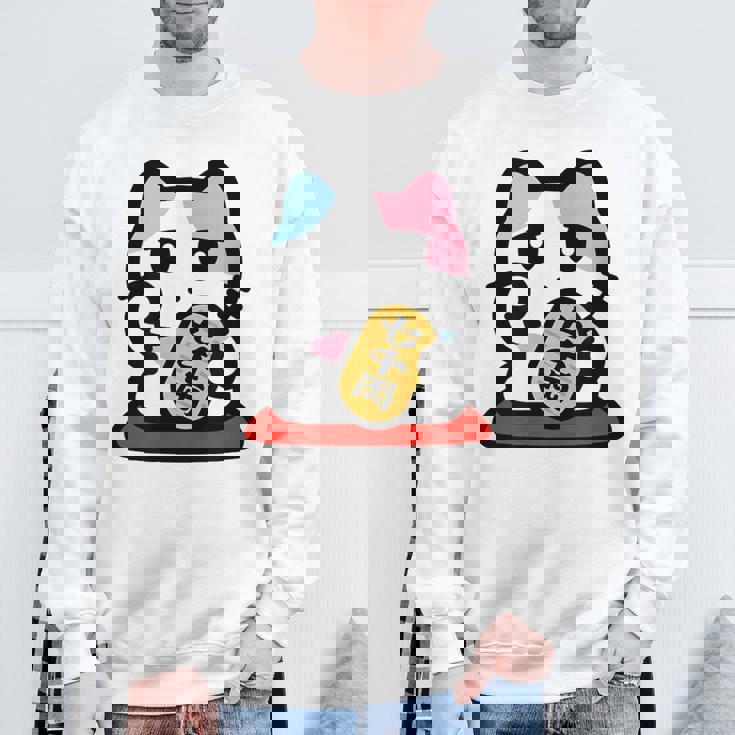 びーえするるる【Bsテレ東公式】まねきねこイラストtシャツ（ホワイト） スウェットシャツ 高齢者への贈り物