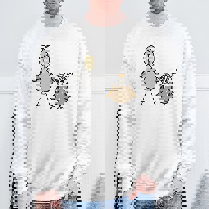 みんな大好きハシビロコウ 動かない鳥 はしび郎クラブtシャツ ハシビ郎とフクロウ Zoo ハシビロコウ フクロウ 鳥 スウェットシャツ 高齢者への贈り物