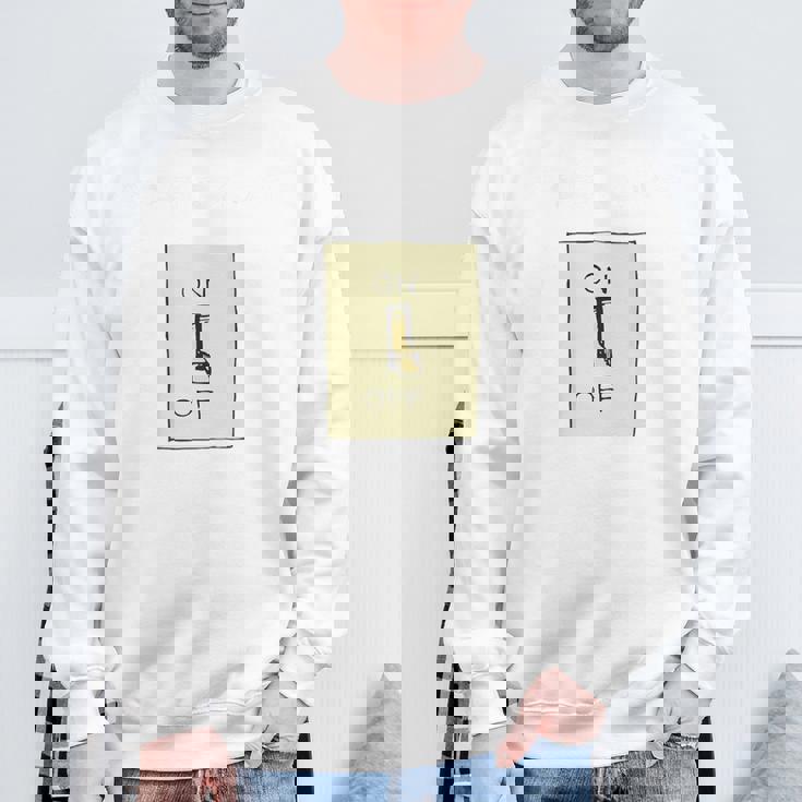 やる気スイッチ Off やる気スイッチ故障中 スイッチ おもしろ バックプリント 後ろプリント スウェットシャツ 高齢者への贈り物