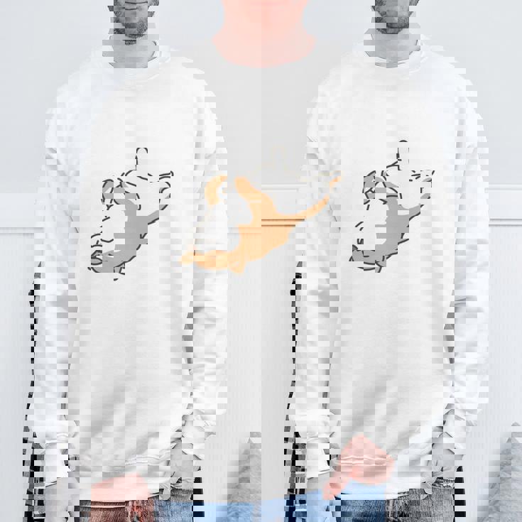 やる気スイッチ故障中 犬 柴犬 犬好き かわいい おもしろ 面白い 長袖tシャツ スウェットシャツ 高齢者への贈り物