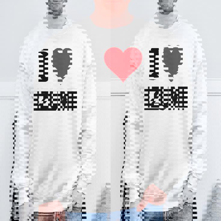 アイハート 和泉 日本 大好き 日本土産アイテム スウェットシャツ 高齢者への贈り物