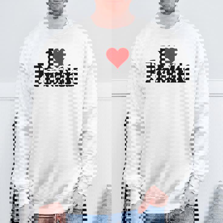 アイラブハートピロシキピロシキ スウェットシャツ 高齢者への贈り物