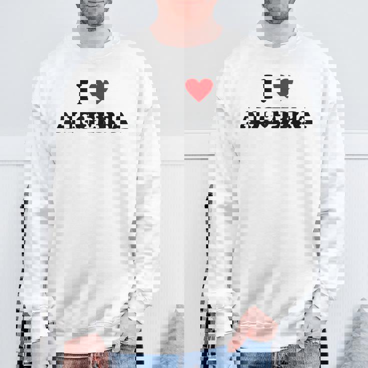 アイ・ハート・マス・ティーチャー-ファニー・アイ・ラヴ・アルゲブラ スウェットシャツ 高齢者への贈り物