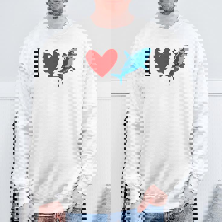 アイ・ラブ・シャークス スウェットシャツ 高齢者への贈り物