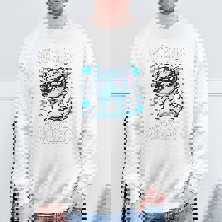 アホロートルを愛するjust A Boy スウェットシャツ 高齢者への贈り物