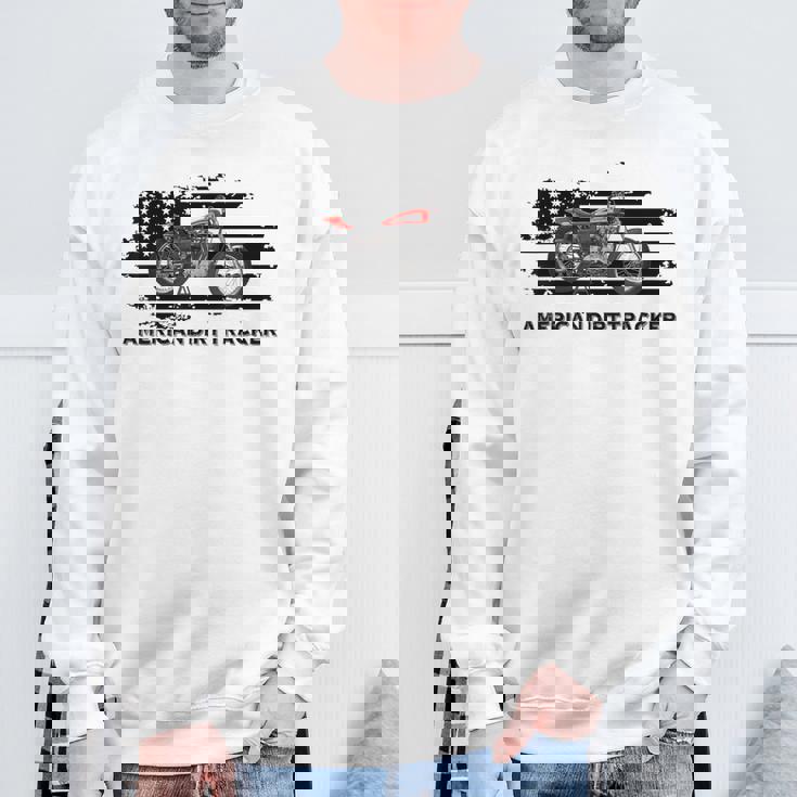 アメリカンダートトラッカー フラットトラックレーサー ダートトラック メンズ ボーイズ スウェットシャツ 高齢者への贈り物