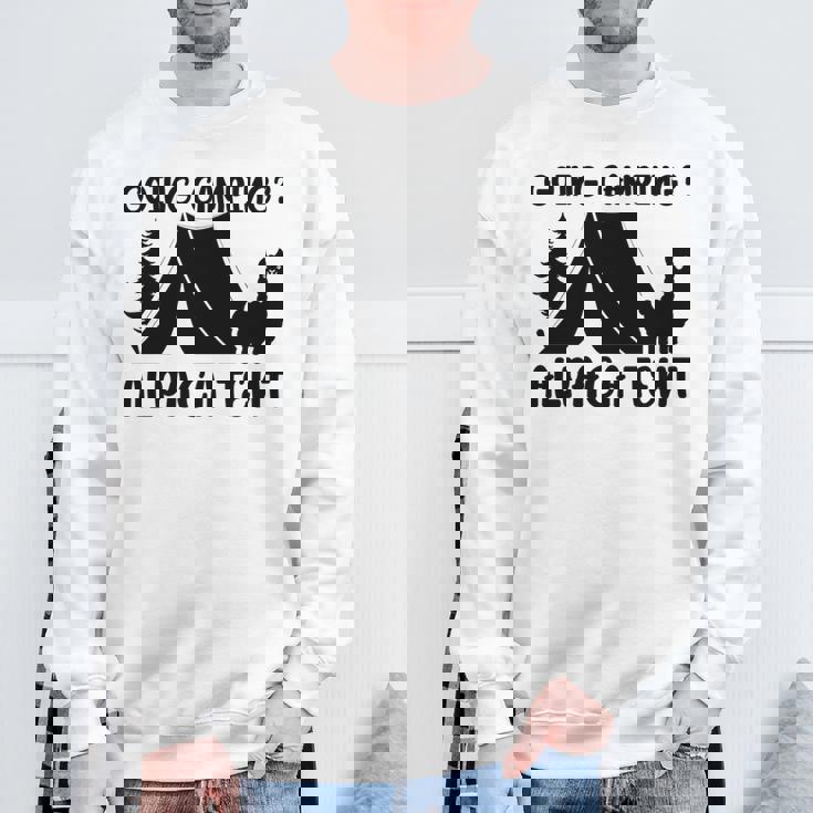 アルパカ キャンプ 恋人 テント キャンパー 行楽 キャンプ アルパカ 長袖tシャツ スウェットシャツ 高齢者への贈り物