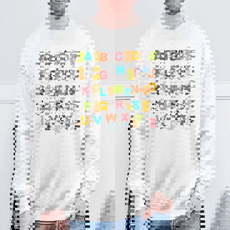 アルファベット動物学習abc キュート キッズ 教育 小道具 スウェットシャツ 高齢者への贈り物