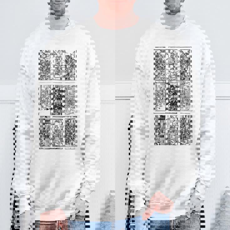 アルブレヒト・デューラー 名画 イラスト レトロ ヴィンテージ クラシック アート 長袖tシャツ スウェットシャツ 高齢者への贈り物