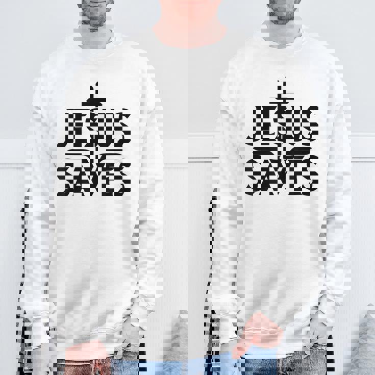 イエス・キリスト教徒を救う スウェットシャツ 高齢者への贈り物