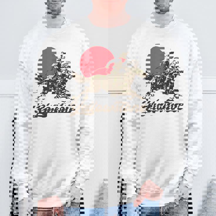 イエローストーン国立公園 カウボーイ&馬 ラングラー ビンテージ スウェットシャツ 高齢者への贈り物