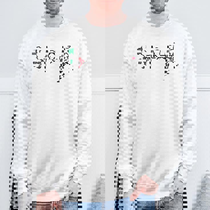 イタリアの日本の国旗 日本 イタリア ハートビート スウェットシャツ 高齢者への贈り物