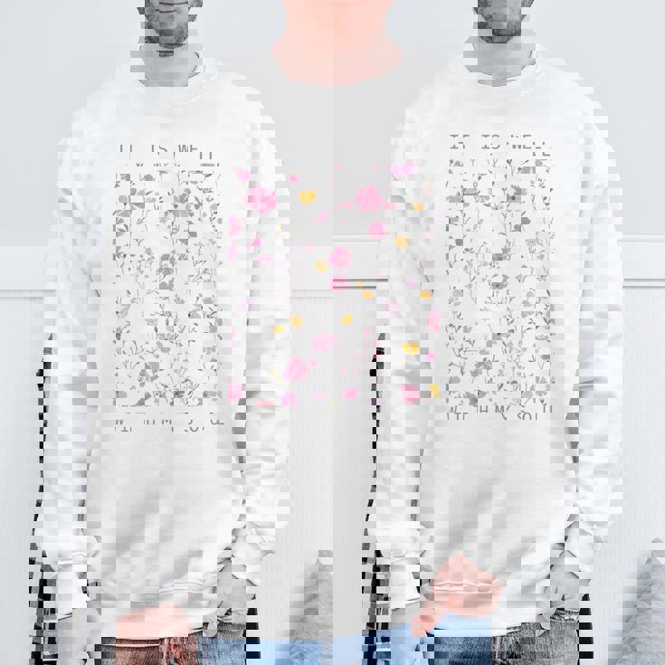 イット・イズ・ウェル・ウィズ・マイ・ソウル スウェットシャツ 高齢者への贈り物