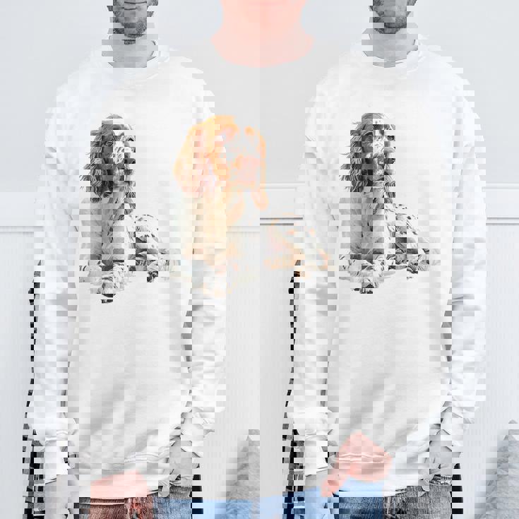 イングリッシュセッター 犬 モチーフ ペット アートワーク イングリッシュセッター スウェットシャツ 高齢者への贈り物