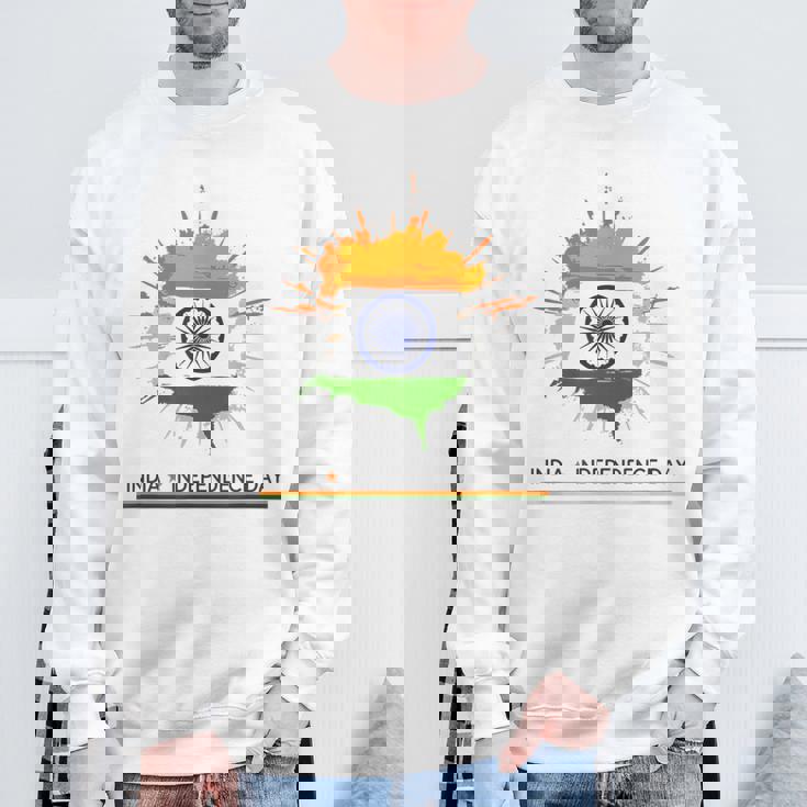 インド独立記念日 1947年8月15日 インド国旗 愛国心 スウェットシャツ 高齢者への贈り物