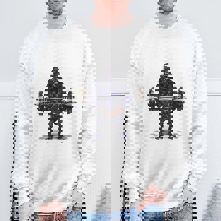 ウェイトリフティング 筋トレ バーベル やる気がないなら家に帰れ ゴリラ スウェットシャツ 高齢者への贈り物