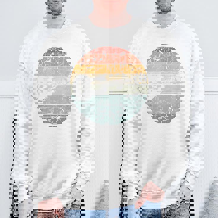 ウクレレ奏者 レトロ ウクレレ奏者 面白いウクレレ音楽 スウェットシャツ 高齢者への贈り物