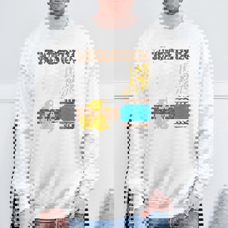 ウッドストック・ライブ・アンド・レット・ライブ スウェットシャツ 高齢者への贈り物