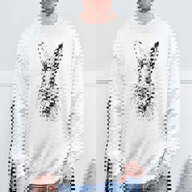 ウッドランド バニー コテージコア 花 春 素朴なイースター スウェットシャツ 高齢者への贈り物