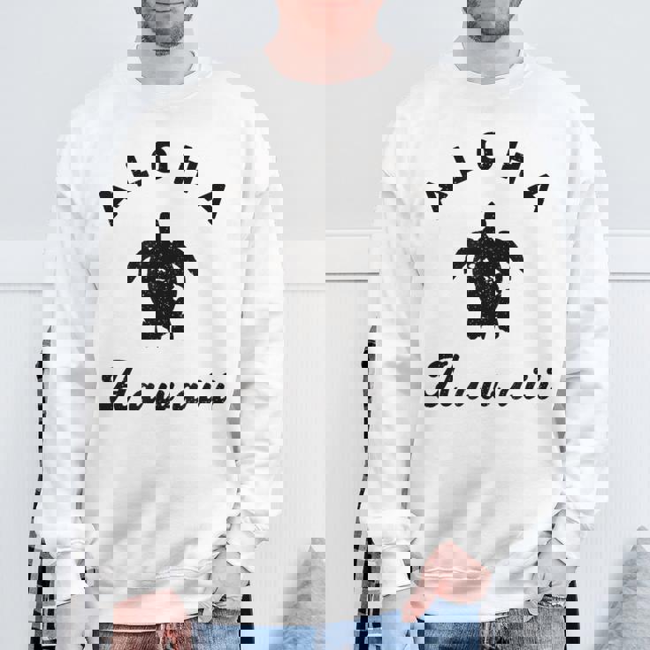 ウミガメ アロハ ハワイ Hi ハワイアンアイランド ホヌ ビンテージ クール スウェットシャツ 高齢者への贈り物