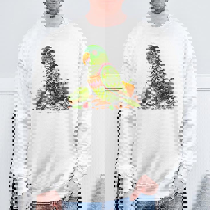 ウロコインコ フルーツアート トロピカル キウイ りんご ナッツ スウェットシャツ 高齢者への贈り物