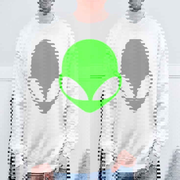 エイリアンヘッド グリーンフェイス ファニービリーブ Ufo ヒューマンコスチューム Edm 長袖tシャツ スウェットシャツ 高齢者への贈り物
