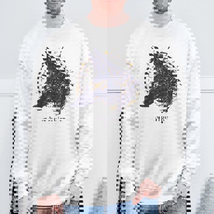 エジプト古代-面白いクールな神々 エジプトアヌビス スウェットシャツ 高齢者への贈り物