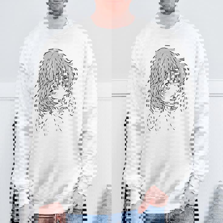 エッチ変態シャツ オタクガール ワイフアヘ顔 快感 スウェットシャツ 高齢者への贈り物