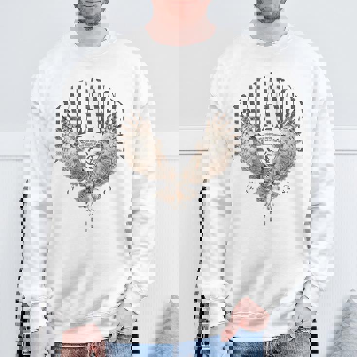 エレガントな夜フクロウ野生動物フクロウ鳥バックプリント フクロウ スウェットシャツ 高齢者への贈り物