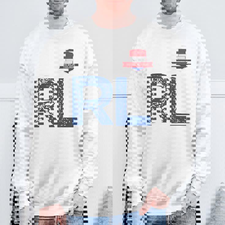 オランダ オランダ 人間の旗 文字 R And L Nederland スウェットシャツ 高齢者への贈り物