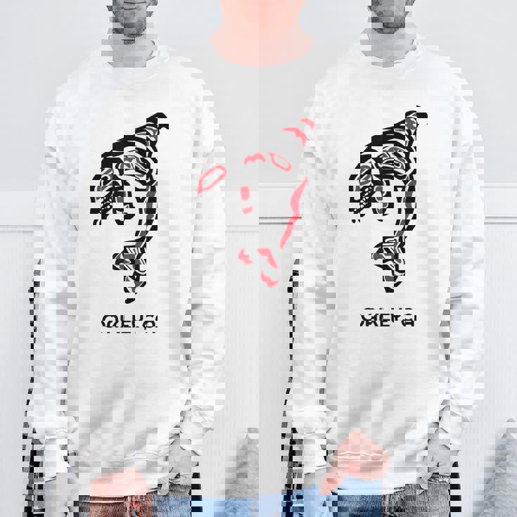 オークリー、カリフォルニア オルカキラー クジラ ネイティブアメリカン ギフト スウェットシャツ 高齢者への贈り物