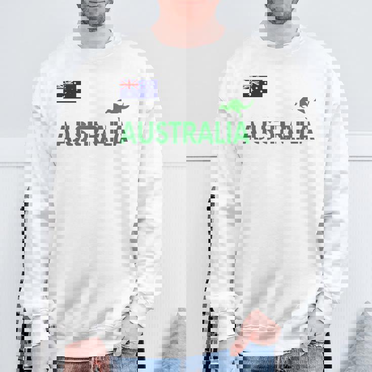 オーストラリア 国旗 カンガルー サッカー ラグビー フットボール 水泳 応援 スウェットシャツ 高齢者への贈り物