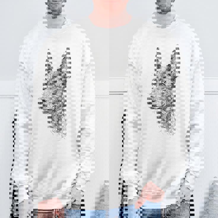 オーストラリアンケルピー 犬 モチーフ ペット アートワーク オーストラリアンケルピー スウェットシャツ 高齢者への贈り物