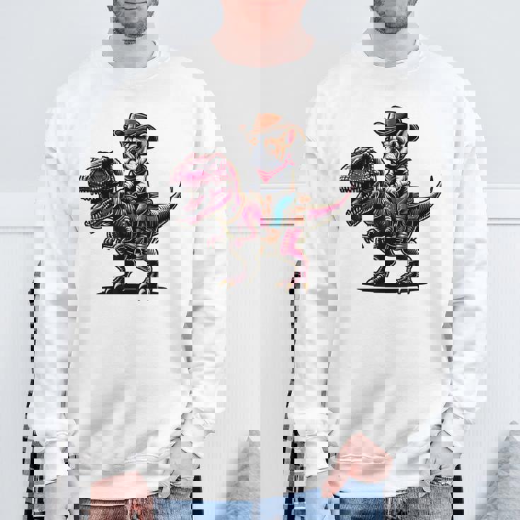 カウボーイ フレンチブルドッグ ライディング A ティラックス かわいいフレンチー スウェットシャツ 高齢者への贈り物