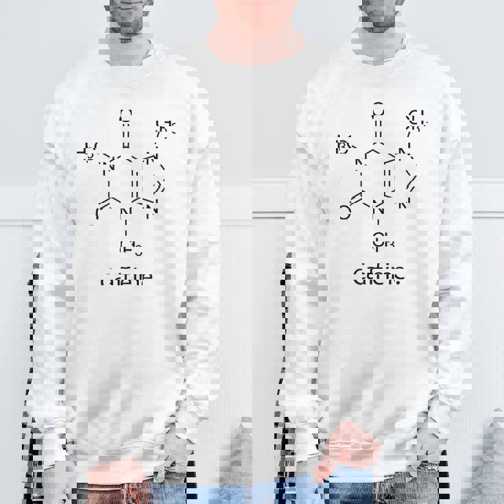 カフェインシャツ 化学構造 分子化学 コーヒー スウェットシャツ 高齢者への贈り物
