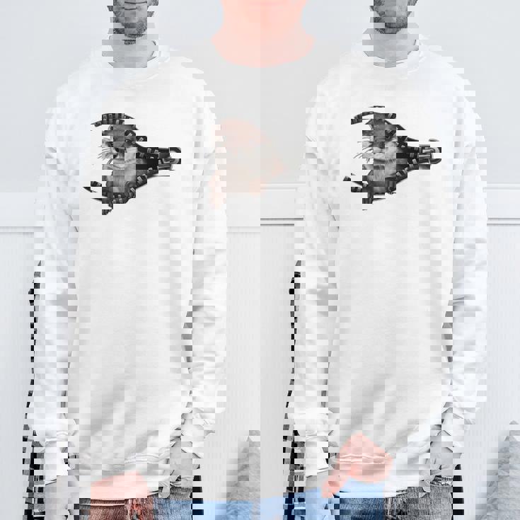 カワウソ 長袖tシャツ スウェットシャツ 高齢者への贈り物