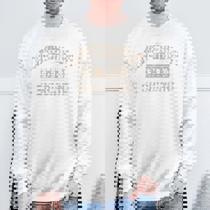 カンタベリー イングランド Uk Est Year Athletic Beige Distressed スウェットシャツ 高齢者への贈り物