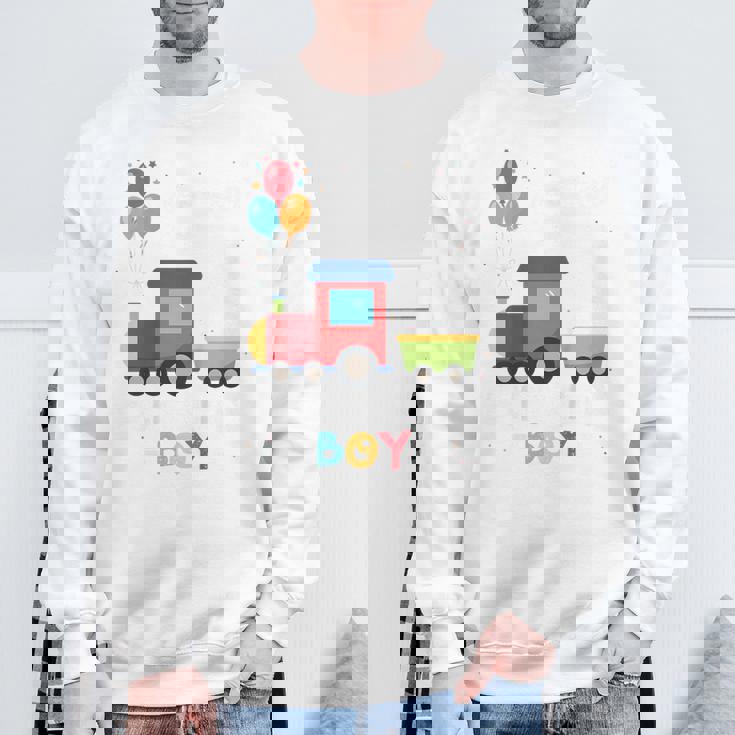 キッズ かっこいいチュー 3歳バースデーボーイ可愛い電車好き スウェットシャツ 高齢者への贈り物