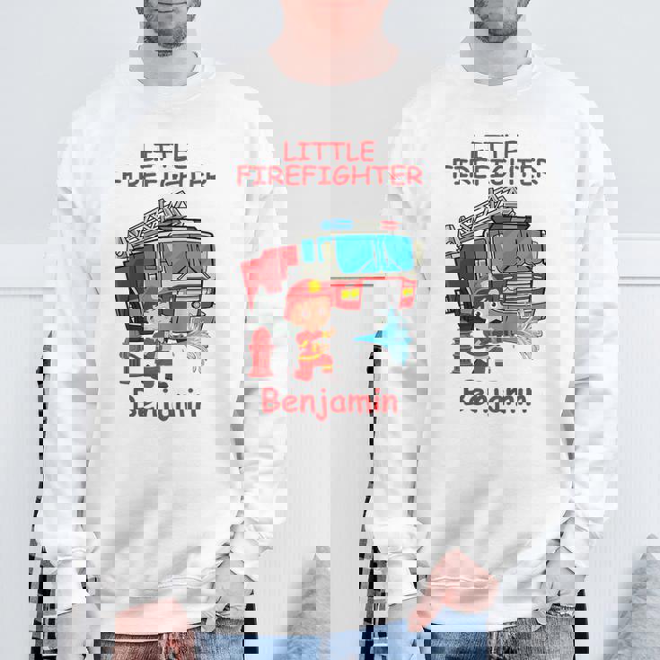 キッズ 消防署の消防車 小さな消防士ベンジャミン スウェットシャツ 高齢者への贈り物