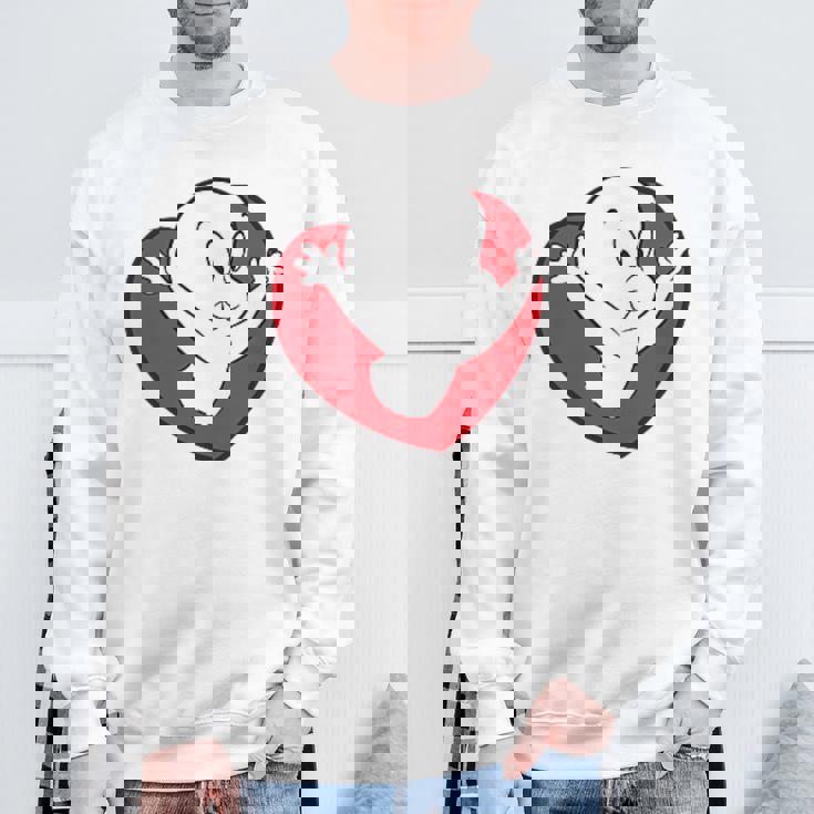 キャスパー・ザ・フレンドリー・ゴースト バレンタインデーのフロント&バック スウェットシャツ 高齢者への贈り物