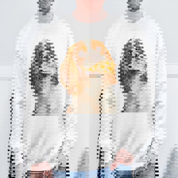 キャバリア・キング・チャールズ・スパニエル・チーズ・ドッグキャバリアー 長袖tシャツ スウェットシャツ 高齢者への贈り物